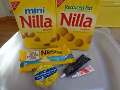 two boxes of nilla and toothpaste on a tray