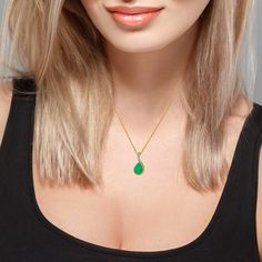 Enhance any wardrobe with this elegant Emerald and diamond necklace. This necklace showcases a genuine natural 8x6 mm Pear-shape Emerald and white diamonds set in a drop design. Crafted of 10k Yellow Gold and hanging from an 18 inch rope chain, this piece is a wonderful addition to your jewelry collection. Elegant necklace features May birthstone Emerald (other gemstone colors available) 8x6 mm Genuine Pear-shape Emerald Center Round White Diamonds Genuine Natural Gemstones and Diamonds, Solid 1 Blue Topaz Pendant Necklace, Diamond Drop Pendant, Valentines Wedding, February Birthstone Jewelry, Emerald Necklace Pendant, Smoky Quartz Pendant, Sapphire Necklace Pendants, Quartz Pendant Necklace, Halo Necklace