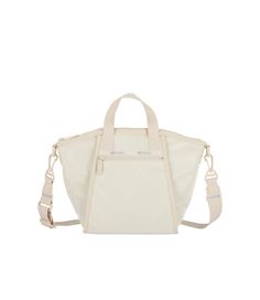 LeSportsac - Totes - Top Handle Convertible Tote - Pearl Shine Luxury White Canvas Bag With Removable Pouch, Affordable Shopping Flap Bag With Detachable Handle, Wall Opening, Front Wall, Weekender Bag, Womens Tote Bags, Top Handle, Bags Women, Convertible