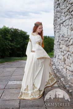 Wedding Dress "The Accolade" Velvet Wedding Dress, The Accolade, Medieval Wedding Dress, Velvet Wedding, Medieval Clothes, Medieval Wedding, Fantasy Dresses, Medieval Costume, Medieval Dress