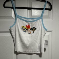 Forever 21 Tank Top With Power Puff Girls On It New With Tags Fun Cotton Crop Top For Spring, Cute Cotton Crop Top For Day Out, Playful Cotton Crop Top, Cute Forever 21 Crop Top For Spring, Trendy Cotton Tank Top From Forever 21, Forever 21 Cotton Crop Top Tank Top, Cute Crop Top For Day Out, Forever 21 Graphic Print Crop Top For Spring, Forever 21 Spring Graphic Print Crop Top