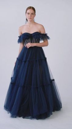 Milla Dresses, Blue Tulle Dress, Full Tulle Skirt, Made In Ukraine, Black Prom Dress, Tulle Prom Dress, Dresses To Wear To A Wedding, Dress Ideas, Beautiful Gowns