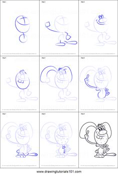 how to draw cartoon characters for kids with easy step - by - step drawing instructions