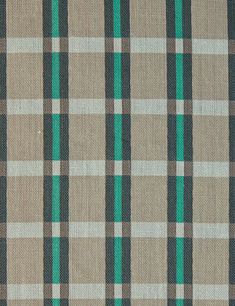 a plaid fabric with green and white stripes