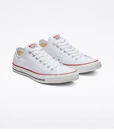 Classic White Converse Canvas Shoes, White Converse Low-top Canvas Shoes, Basic White Shoes, Sesotho Traditional Dresses, Low Converse, Tenis Converse, White Chucks, Low Top Converse, Converse Low