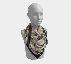 100% pure silk charmeuse luxury scarf featuring vintage botanicals against an ivory background. Luxury Artistic White Scarves, Wrap Head Scarf, Scarf Purse, Luxury Artistic Silk Scarves, Elegant Printed Patterned Silk Scarf, Luxury Square Silk Scarf, Elegant Style, Luxury Artistic Silk Scarf With Floral Print, Scarf Neck, Floral Scarf