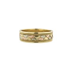 Estate Tri-Color Braided Band - Expressions Jewelers Gold Feathers, Vintage Wedding Band, Gold Stripes, Vintage Band, Diamond Bands