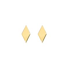 Tiny Rhombus Stud Earrings 9K 14K 18K Gold Earrings White | Etsy Classic 14k Gold Earrings With Diamond Eyes, Formal 14k Gold Earrings With Diamond Eyes, Minimalist Yellow Gold Earrings With Diamond Eyes, Classic Gold Earrings With Diamond Eyes, Elegant Yellow Gold Geometric Earrings, 14k Gold Diamond Cut Diamond-shaped Earrings, Gold Diamond-shaped 14k Earrings, Marquise Gold Earrings With Diamond Eyes, Formal Yellow Gold Diamond-shaped Earrings