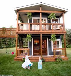 Two Story Playhouse, Design Casa Piccola, Backyard Playground, Kids Playhouse, Backyard For Kids