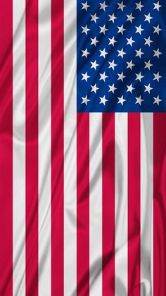 an american flag with white stars on it and red, white and blue stripes in the background