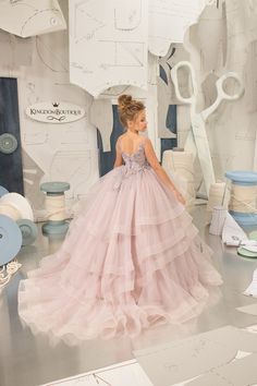 "Gorgeous blush pink flower girl dress with multilayered skirt, lace corset with buttons, lacing. Specially designed of unique girls dress pattern for your chic special occasions, wedding, birthday, first communion, pageant, bridesmaid party, Christmas. Item material:   upper layer of the skirt - tulle with lace applique middle layer of the skirt - tulle lower layer of the skirt - taffeta corse t- satin with lace applique, lacing, buttons. Size: 12m-2-3-4-5-6-7-8-9-10 The size chart is the picture of the listing. If your measurements do not match to those specified in the standard size chart, we can combine top from one size with length from another one. Please choose \"Custom\" size and specify in comments your measurements. For Custom orders if your size bigger than size chart :  max Che Pink Princess Style Pageant Dress With Fitted Bodice, Pink Princess Wedding Dress With Fitted Bodice, Pink Gown With Lace Bodice For Quinceanera, Pink Princess Pageant Dress For Debutante Ball, Pink Pageant Dress With Fitted Bodice For Quinceanera, Pink Lace Bodice Dress For Quinceanera, Pink Tulle Pageant Dress With Fitted Bodice, Wedding Pageant Dress With Ruffles And Fitted Bodice, Tiered Princess Dress For Wedding