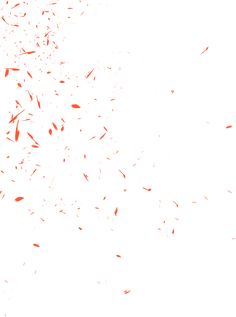 red confetti falling down into the air on a white background