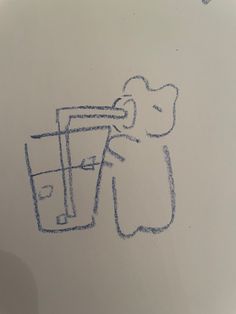 a drawing of an elephant holding a box