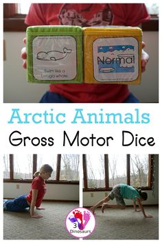 the arctic animals gross motor dice is an easy way to teach kids how to use it