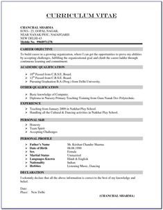 the resume format for an english teacher is shown in orange and white, with black accents