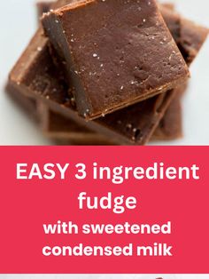 three ingredient fudge in a bowl