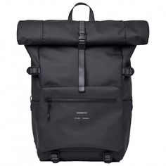 Wasserdichter Rucksack mit Roll-Top-Verschluss -  Farbe: Schwarz; Gr: 20 l; Highlights: Laptopfach; geeignet für Freizeit, Reisen; Material: Hauptmaterial: 100% Polyester; Weitere Top-Angebote von Sandqvist im Online-Shop von Bergfreunde.de bestellen! Water Resistant Backpack, Rolltop Backpack, Backpack Material, Top Backpacks, Packing Light, Heritage Brands, Black Queen, Designer Backpacks, Levis 501