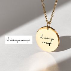 Whether you have handwriting, the signature of a loved one, your children's handwriting,  we can put it on this personalized handwriting necklace for you! These unique jewelry are a fabulous gift to give to your mother. Personalize this necklace with your own meaningful message or other details.  If you've been looking for a beautiful and one-of-a-kind gift, then our personalized necklace is perfect for you. And if you're searching for a special Christmas, Birthday, or Anniversary present - then Signature Mother's Day Necklace Gift, Custom Text Jewelry For Mother's Day, Personalized Signature Necklaces For Mother's Day, Custom Text Sterling Silver Jewelry For Mother's Day, Custom Handwriting Gifts, Handwritten Necklace, Handwriting Necklace Custom, Handwriting Gifts, Handwritten Text