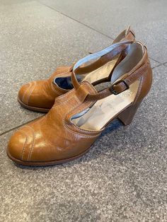 Fabulous T-Bar Mary Jane Shoes with a block heel in a caramel leather with 3 inch heel. Handmade in the UK. Fabulous unworn condition. Size UK 5 Olivia Morris, Give Five, Visor Sunglasses, Womens Mary Janes, Gold Chanel, Mary Jane Shoes Womens, 3 Inch Heels, Jane Shoes, Vintage Girls