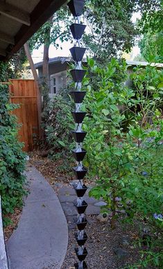 Rain Chain Medium Square Cups - Black - Expressions-LTD Modern Rain Chains, Rain Chains, How To Install Gutters, Water Drip, Rain Chain, Rain Gutters, Patio Stones, Garden Lovers, Buying Guide