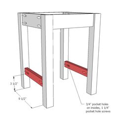 the measurements for a small table and bench