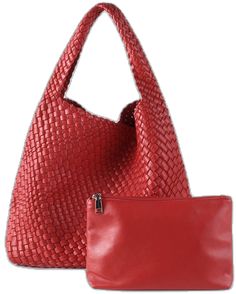 Trendy Red Bucket Bag For Shopping, Red Summer Bag For Errands, Red Summer Bags For Errands, Red Bag With Braided Handles For Errands, Trendy Red Hobo Bag For Shopping, Summer Everyday Red Hobo Bag, Casual Red Summer Hobo Bag, Casual Red Hobo Bag For Summer, Red Summer Hobo Bag For Everyday Use