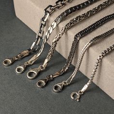 Metal: Premium 925 Sterling Silver Design: ANCHOR Chain Bracelet Thickness: 5.8mm Lengths:  7.9'' (20cm) Design: CRUB Chain Bracelet Thickness: 3.9mm Lengths:  7.9'' (20cm) Design: BYZON Chain Bracelet Thickness: 2.7mm Lengths:   8.7'' (22cm) Design: FLATROPE Chain Bracelet Thickness: 3.6mm Lengths: 7.9'' (20cm) Design: FOXTAIL Chain Bracelet Thickness: 2mm Lengths: 7.9'' (20cm) Design: BOX Chain Bracelet Thickness: 1.7mm Lengths: 7.9'' (20cm) SAFE FOR ALL SKIN TYPES: All our Sterling Silver products are hypoallergenic and nickel free, so they are safe for all skin types.  UNISEX FIT: This Sterling Silver Rolo Chain is a comfort fit design necklace, looking perfectly on any women's or man neck. 30-DAY MONEY-BACK GUARANTEE: If this fine jewelry doesn't captivate your heart, we offer a 30-da Silver Bracelets With Rectangular Curb Chain Links, Sterling Silver Link Bracelet Gift, Silver Chain Bracelet Gift, Elegant Silver Chain Link Bracelet As A Gift, Silver Chain Link Bracelet For Gift, Silver Link Bracelets Tarnish Resistant, Sterling Silver Snake Chain Bracelet Gift, Silver Link Bracelet Tarnish Resistant, Silver Curb Chain Bracelets As Gifts