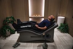 This flexible, customized solution enables high-tech healing modalities and touchless treatments. Sw Sanctuary, Massage Chair Room, Charleston Place Hotel, Iv Lounge, Fitness Design Gym, Sensory Bedroom, Exercise Rooms, Compression Therapy