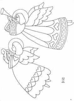 a coloring page with an image of a bird flying in the sky and holding a trumpet