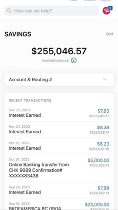 an iphone screen showing the balances and fees for savings on saving $ 250, 000 per month