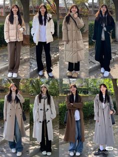 Winter Japan Outfit Women, Korea Fall Outfit Korean Style, Japan December Outfit Women, Korean Fashion Women Winter, Autumn Korean Aesthetic, Cute Asian Winter Outfits, Fall Outfit Korean Style, Korean Ootd Winter, Autumn Outfit Korean Style