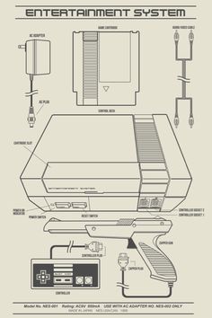 an instruction manual for the nintendo entertainment system, with instructions on how to use it