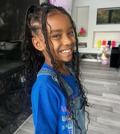 Hairstyles For Black Girls Kids 10-11 Braids, Hairstyles For December, Black Kids Braids, Kids Braids Hairstyles, Cornrow Styles, Lay Lay, Back To School Hair