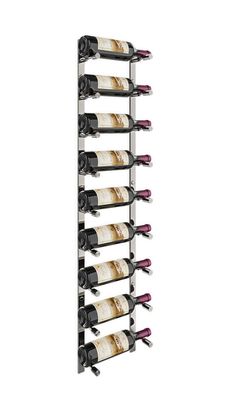 a wine rack with many bottles in it