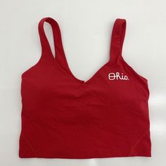 Lululemon Red Sports Bra Yoga Athleisure Top Lw1eits Women’s Size 6 Has Ohio On Left Side New Without Tags See Pic Bs229/23 U7 Mh20 Lululemon Top With Built-in Bra For Gym, Red Stretch Sports Bra For Light Exercise, Lululemon Seamless Top For Gym, Lululemon Casual Sports Bra For Gym, Lululemon Athleisure Activewear With Built-in Bra, Lululemon Sporty Activewear With Built-in Bra, Seamless Lululemon Top For Gym, Lululemon Casual Activewear With Go-dry, Casual Lululemon Activewear For Workout