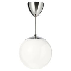 a white light hanging from a ceiling fixture