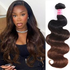 Item: Klaiyi Black to Chestnut Brown Ombre Body Wave Human Hair Bundles Flash Sale Hair Material: 100% Virgin Human Hair Bundles, Virgin Hair Weaves, Can be Dyed and Ironed by your favor Hair Color: black to chestnut brown color Hair Length: 8-26 inches available, Very Soft, Healthy and thick Hair Weight: 100g each bundles Texture: Body Wave hair bundles, Natural Hair line, Soft, Comb Easily, Minimal Shedding, No Tangling SHIPPING & RETURNS& SERVICES Shipping: Your goods will be shipped with in Ombre Chestnut Hair, Brown Ombre On Black Hair, 10 Inch Sew In Weave, Ombre Black To Brown Hair, Body Wave Sew In With Leave Out, Body Wave Sew In, Brown Hair Sew In, Unisex Hairstyles, Ombre Brown Hair