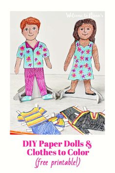 paper dolls and clothes to color free printables for the children's room