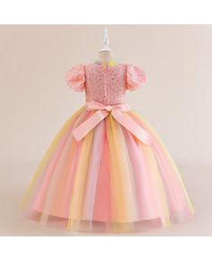 Get 10% off now! Buy colorful rainbow ombre long tulle party dress for children girls at cheap price online. Free stable shipping and pro custom service since 2009. Multicolor Tulle Skirt Dress, Spring Princess Tutu Dress In Rainbow Colors, Spring Princess Tutu Dress In Rainbow, Princess Style Rainbow Tutu Dress For Spring, Rainbow Tulle Dress For Spring, Spring Princess Rainbow Tutu Dress, Summer Rainbow Tulle Dress, Spring Rainbow Tulle Dress, Princess Style Multicolor Tulle Dress