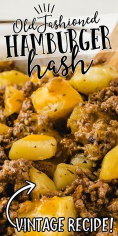 an old fashioned hamburger bash recipe with potatoes