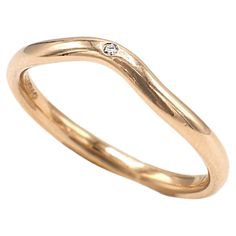 Tiffany & Co. Elsa Peretti 18 Karat Rose Gold Contour Natural Diamond Wedding Band Ring Metal: 18k rose gold Weight: 2.71 grams Size: 6.5 (US) Width: 2mm Diamond: 1 round natural diamond, 1 approx. .01 Ct G VS Retail: $1,000 USD 14k Rose Gold Diamond Ring For Formal Occasions, Formal 14k Rose Gold Diamond Ring In Gold, Formal 14k Rose Gold Diamond Ring, Elegant Yellow Gold Diamond Ring For Marriage, Elegant Yellow Gold Diamond Marriage Ring, Elegant Single Diamond Ring For Marriage, Elegant Single Diamond Marriage Ring, Rose Gold Diamond Wedding Ring With Polished Finish, Elsa Peretti