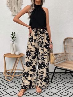 Multicolor Boho Collar   Floral  Embellished Non-Stretch  Women Clothing Trendy Outfits 2020, Trendy Outfits Inspiration, Casual Trendy Outfits, Winter Mode Outfits, Outfits Dressy, Trendy Outfits Winter, Trendy Summer Outfits, Print Pants, Comfy Fashion