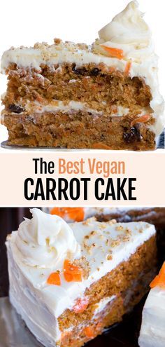 the best vegan carrot cake with cream cheese frosting