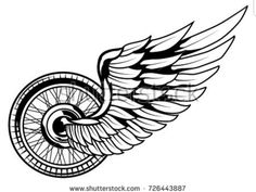 an image of a motorcycle wheel with wings