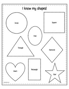 shapes worksheet for kids to practice shape and color the shapes in this book