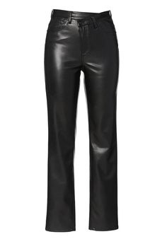 Buffalo David Bitton High Rise JESSIE Pleather Pants - BL15851 Chic Black Pants With Straight Silhouette, Modern Black High-waisted Leather Pants, Straight Black Pants For Fall, Modern High Waist Black Leather Pants, Modern High-waisted Black Leather Pants, Black Straight Pants For Spring, Chic Straight Pants, Classic Straight Leg Leather Pants For Work, Spring Sleek Straight Leg Leather Pants