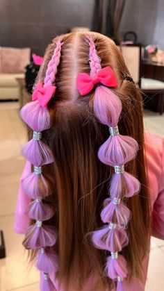 Cute Pink Hairstyles, Creative Natural Hairstyles, Barbie Hairstyles, Barbie Hairstyle, Beautiful Braided Hair, Going Out Hairstyles, Barbie Hair, Crazy Hair Day At School