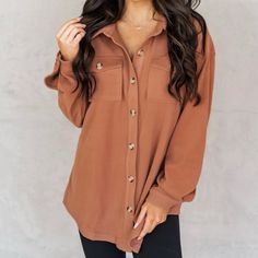 Never Worn Casual Blouse Women, Plus Size Coats, Collar Blouse, Button Front Shirt, Inspiration Mode, Casual Blouse, Jacket Style, Look Fashion, Fashion Online Shop