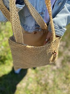 Brown Macrame Bags For Travel, Beige Crochet Bag With Macrame For Everyday Use, Beige Macrame Straw Bag For Travel, Eco-friendly Crochet Satchel With Adjustable Strap, Beige Crochet Macrame Shoulder Bag, Beige Crochet Shoulder Bag With Macrame, Beige Handwoven Crochet Satchel Bag, Beige Macrame Crochet Shoulder Bag, Everyday Crochet Jute Shoulder Bag