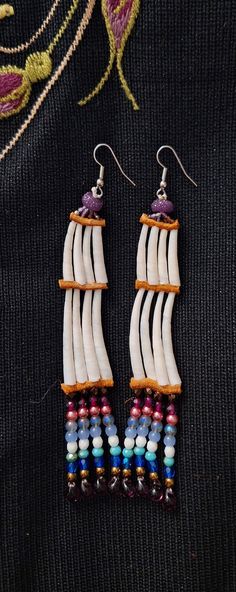 Native Made Beaded Earrings Different Styles Available Hearts with Waterbird Earrings are 3 and a 1/2 inches long Turquoise Green Earrings are 3 inches long Dangles are 5 inches long Shipping Free Domestic International Rates Apply Quill Earrings, Maximalist Jewelry, Beaded Jewelry Earrings, Porcupine Quills, Beaded Earring, Native American Beadwork, Native Jewelry, Native American Beading, Earrings Beaded